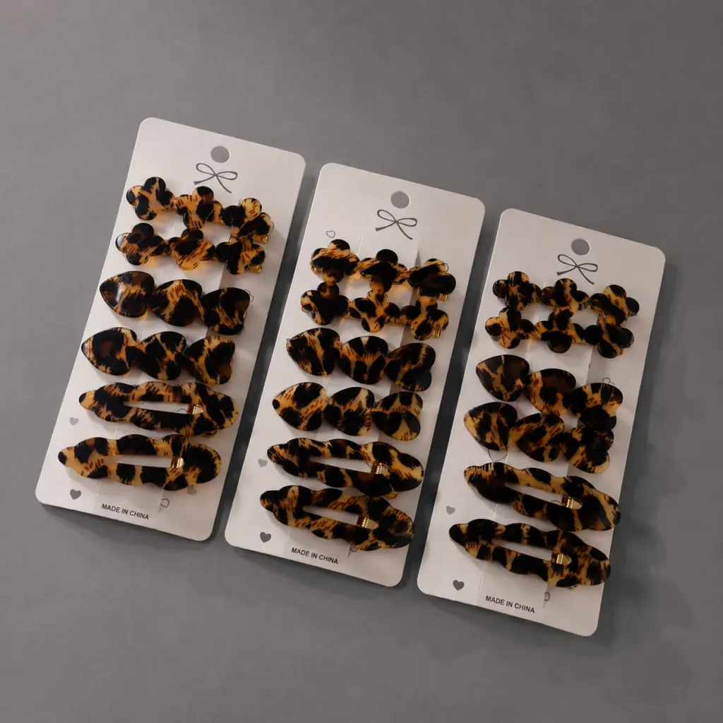 Set de pinches animal print 2323