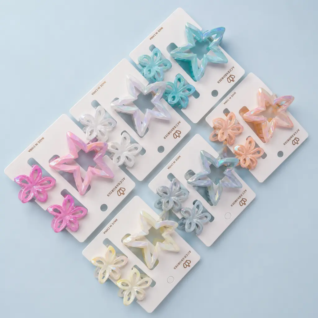 Set de Pinches Estrella y Flor Estrella Sakura
