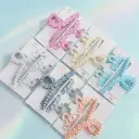 Set de 2 Pinches minis 1 grande con glitter 