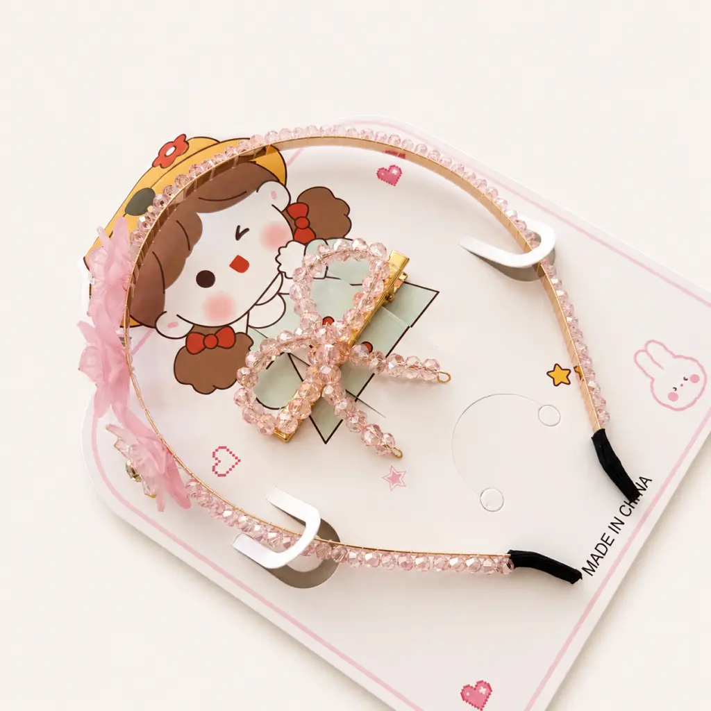 Set Cintillo y pinches cristalizados 1730