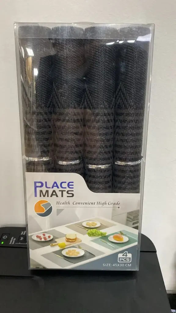 Set Individuales x4 Negro