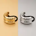 Colet Metálico Doble Curva Dorado y Plateado
