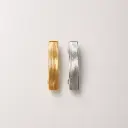 Pinche Metálico Rectangular Texturizado Dorado y Plateado