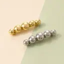 Pinche para Cabello Esferas Metálicas Dorado y Plateado