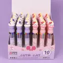 Lápiz 10 Colores Gatito Kawaii 2 colores