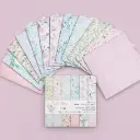 Set de Papeles Decorativos Floral Rosa y Celeste