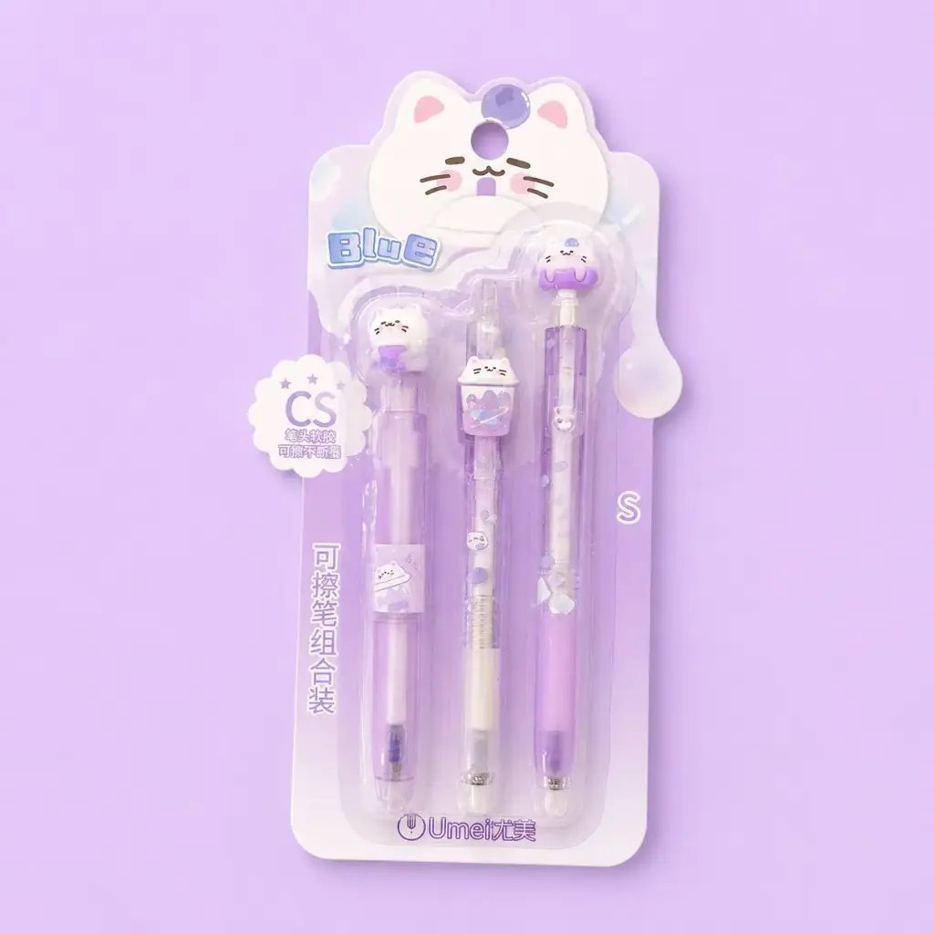 Set de 3 Lápices Borrables Cat Dreams