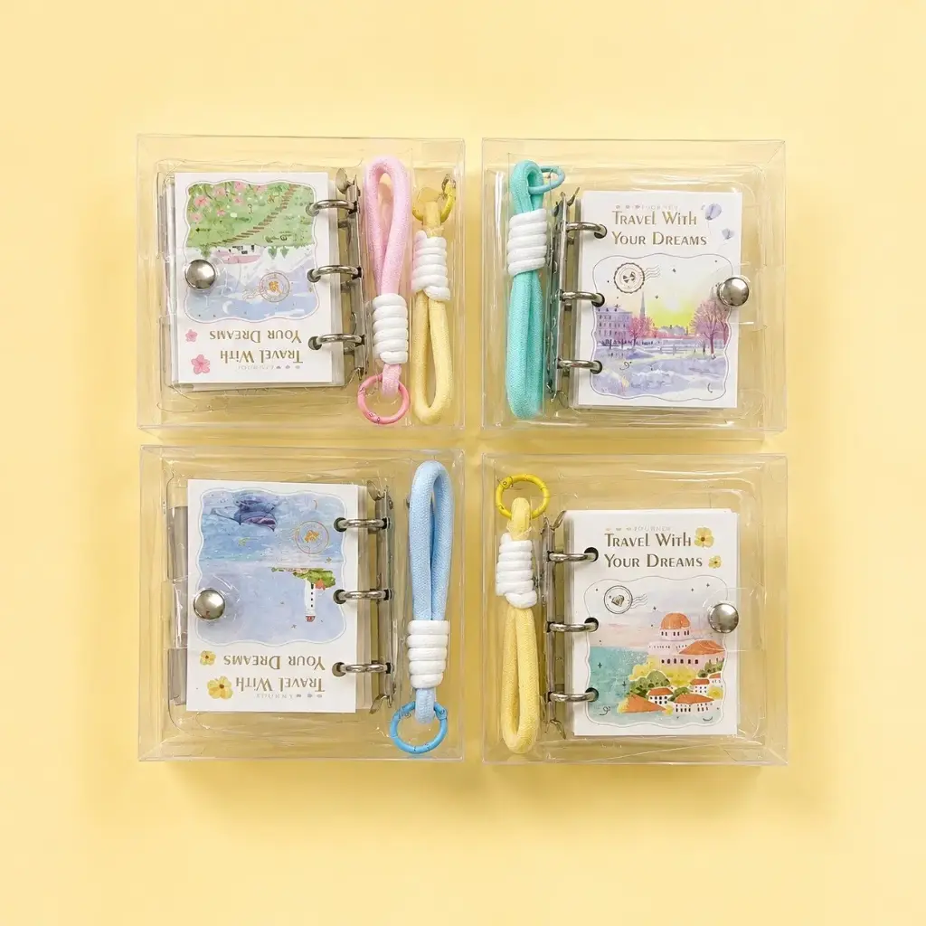 Mini Libreta Acrílica de Viaje con Colgante