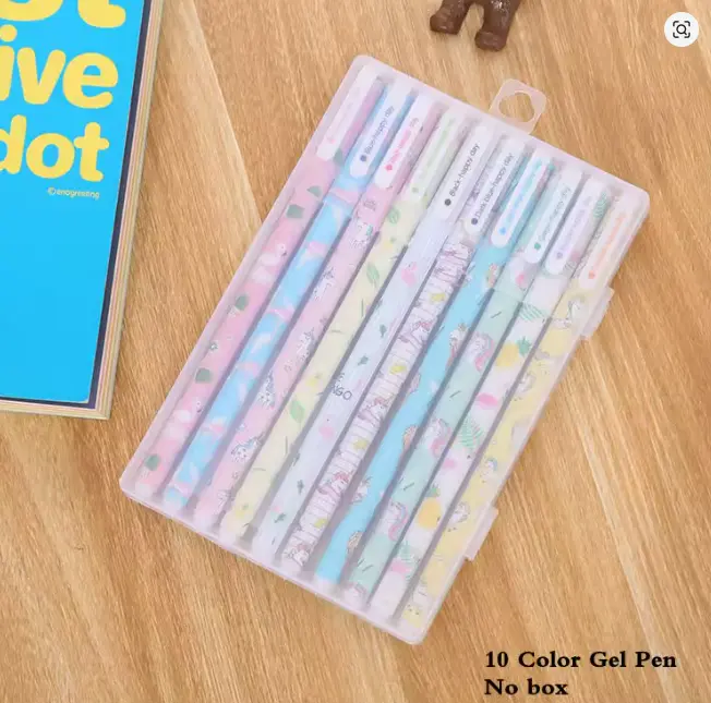 Set 10 Lápices Tinta Gel Universo Kawaii