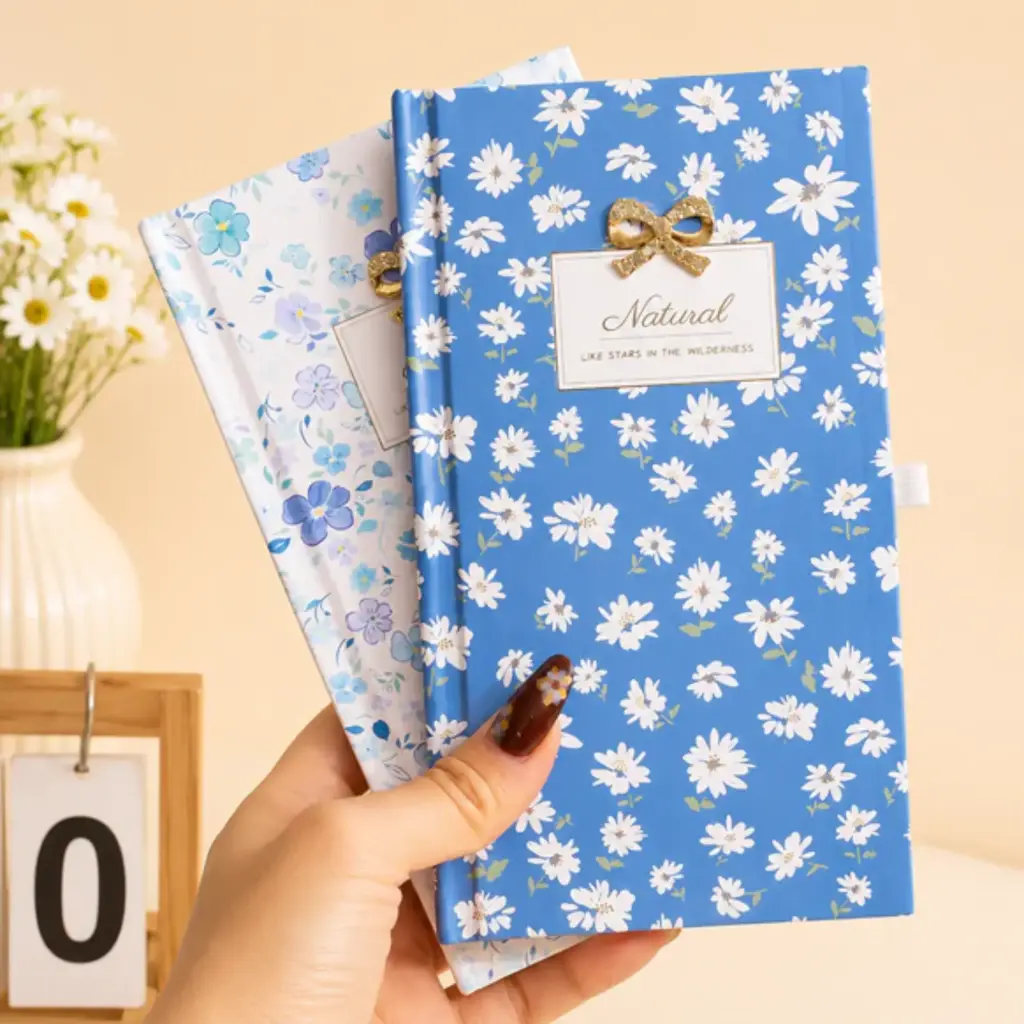 Libreta Tapa Dura Flores Tamaño Bolso