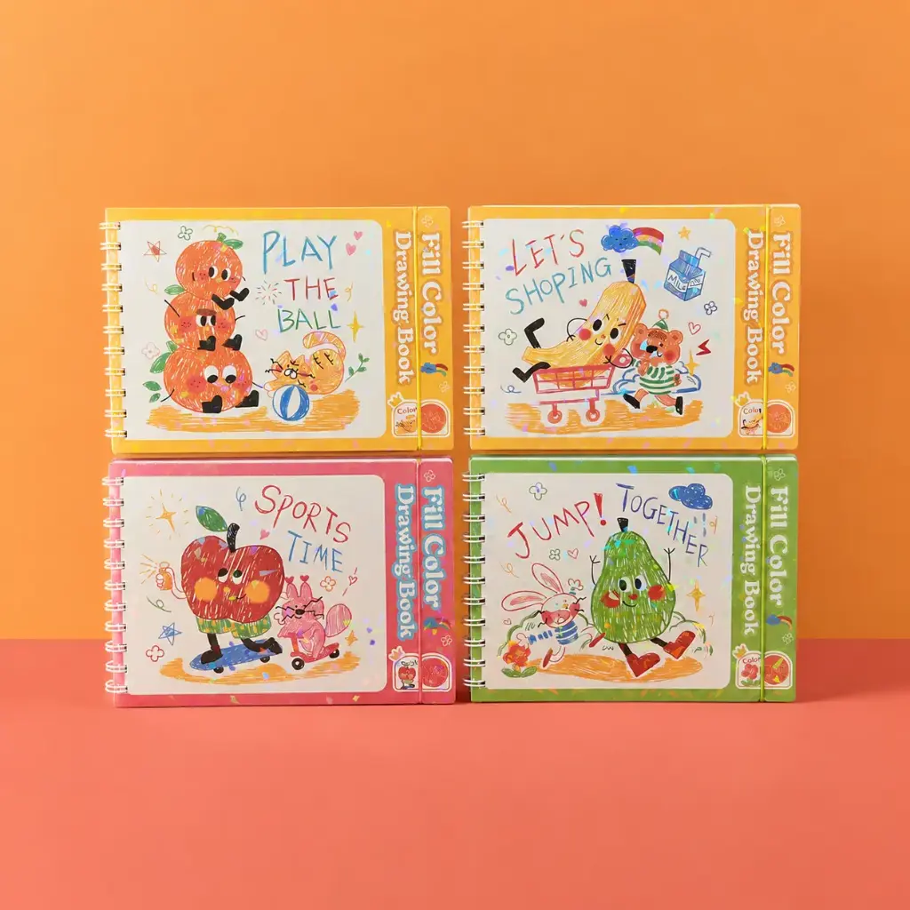 Libro para Colorear Frutitas Kawaii A5 
