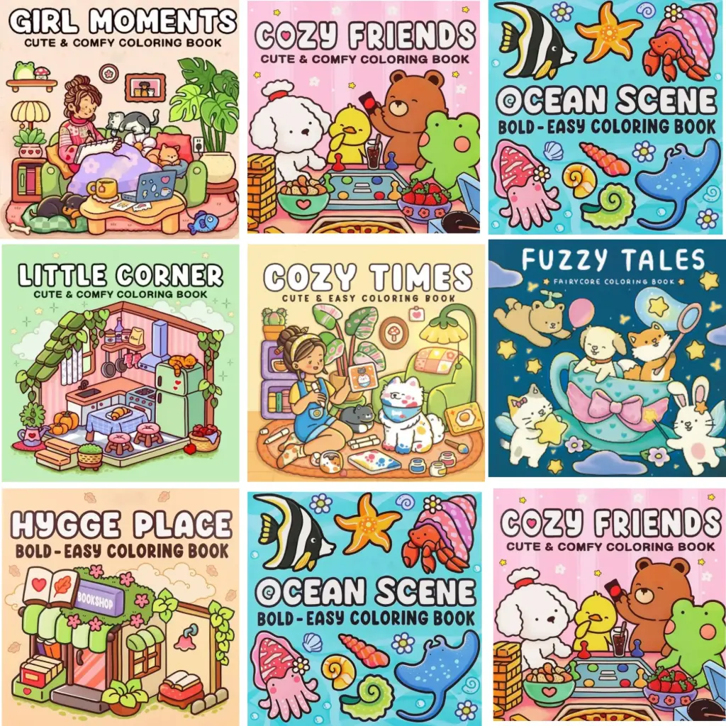 Libro para Colorear Gatitos y Kawaii 50 Hojas para Pintar 