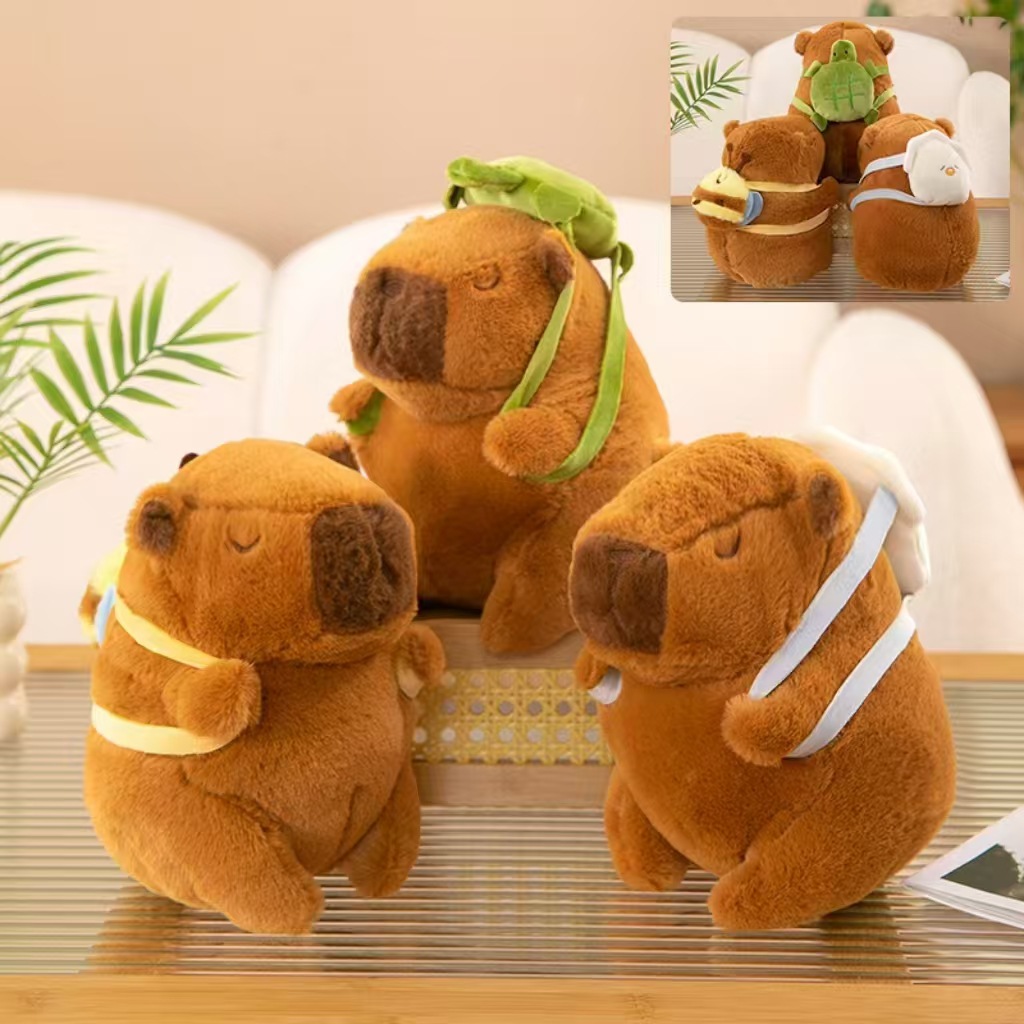 Peluche Capybara de 18 cm con Mochila Luces y Musica