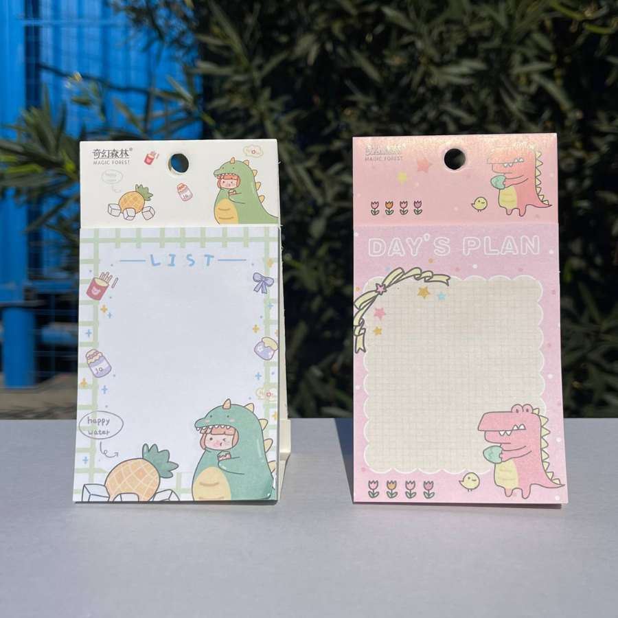 Post it Calendario de Dinosaurio 2 Colores