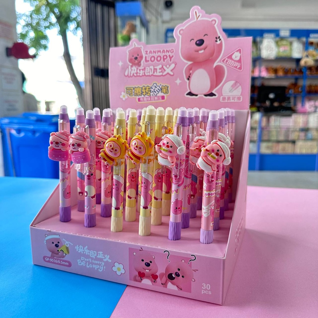 Lápiz Borrable con Diseño de Cerdito Giratorio
