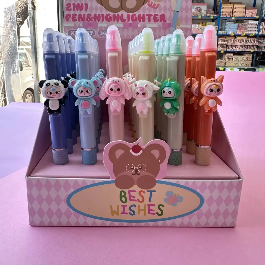 Lápiz Tinta Gel + Marcador Baby Three 2 en 1