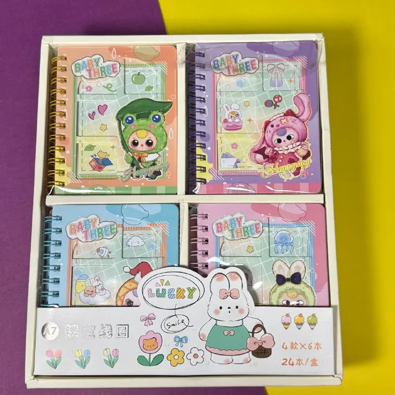 Mini Libreta Argollada Baby Three con Diseños