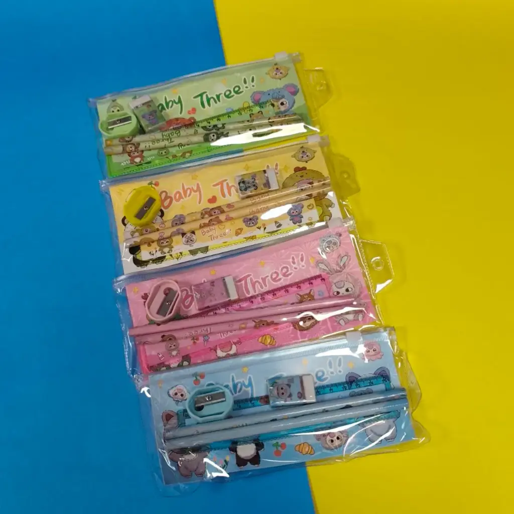 Set de Papelería Baby Three 5PCS en Estuche 