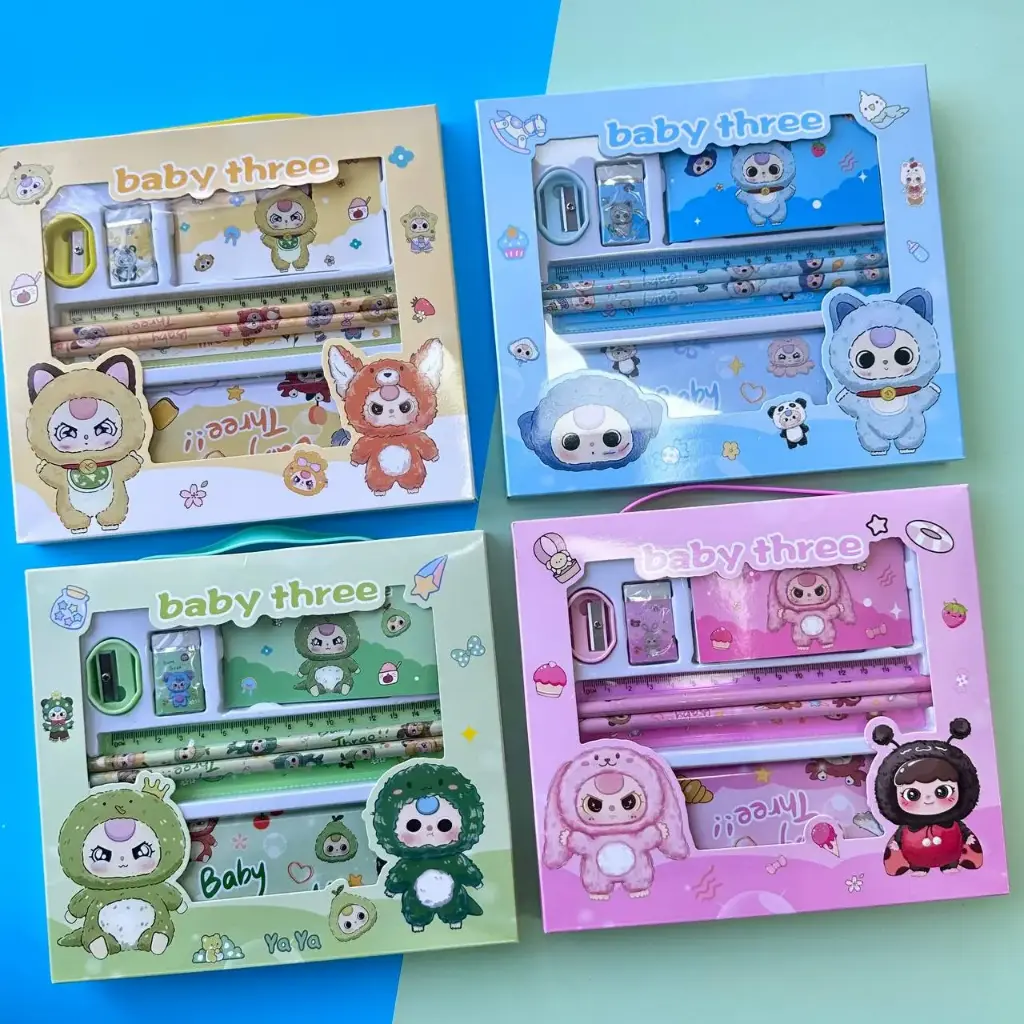 Set de Papelería en Caja Baby three 7PCS 
