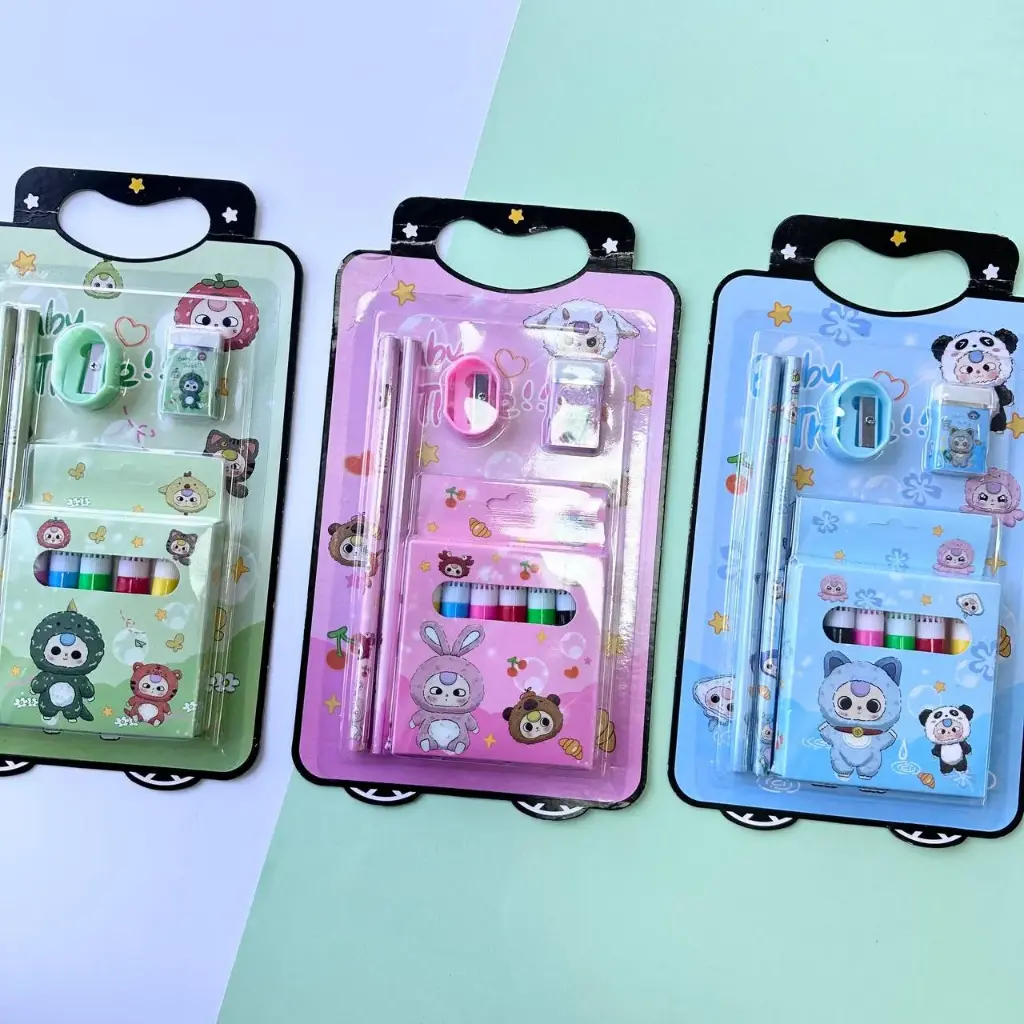 Set de Papelería en Sachet Baby Three 