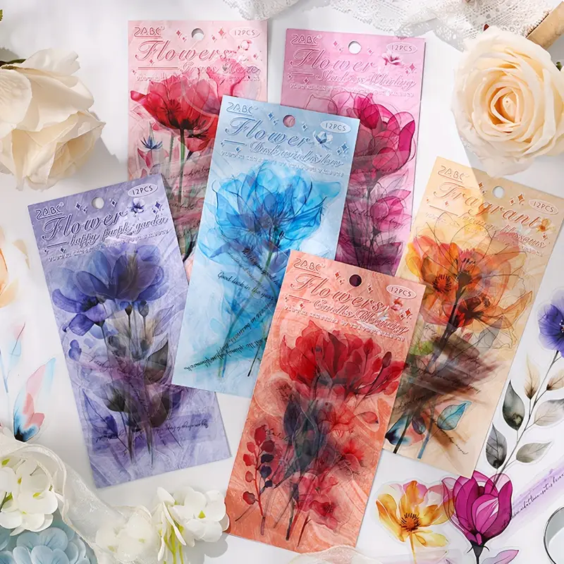  Stickers Largos Florales Delicadeza en Cada Detalle
