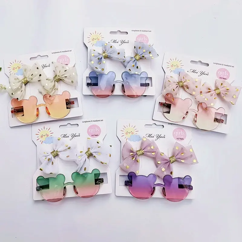 Set de Lazo con Puntitos + Gafas 6 Colores Surtidos