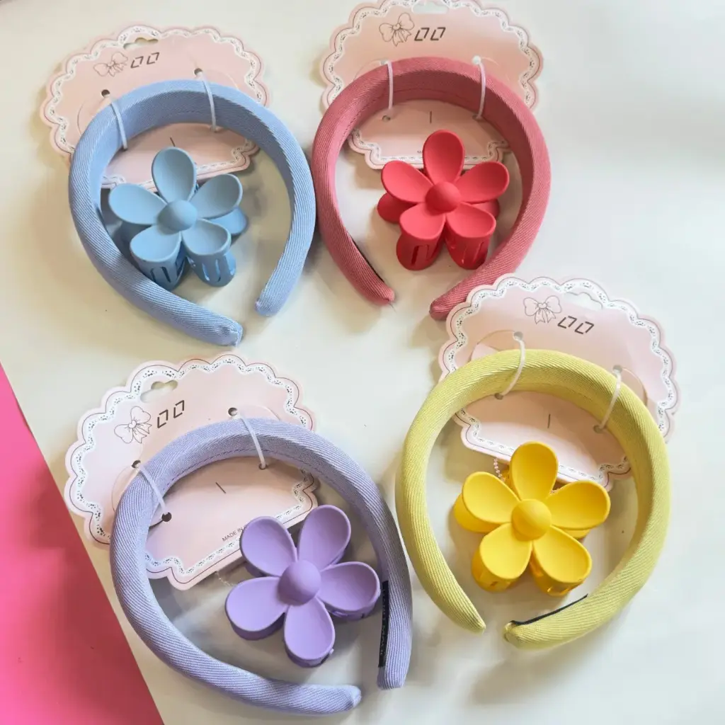 Set Diadema Pinche Flor 