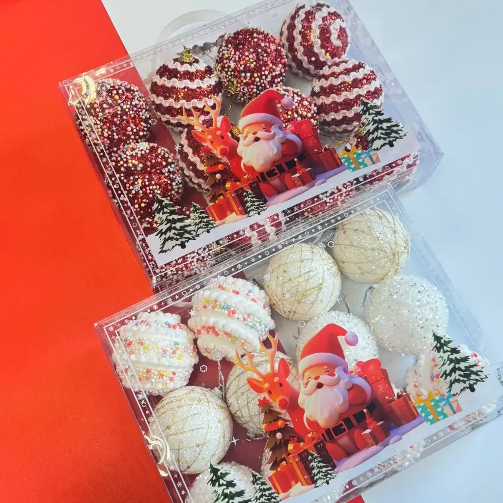 ESFERAS NAVIDEÑAS BOLAS DE NAVIDAD (SET DE 12)