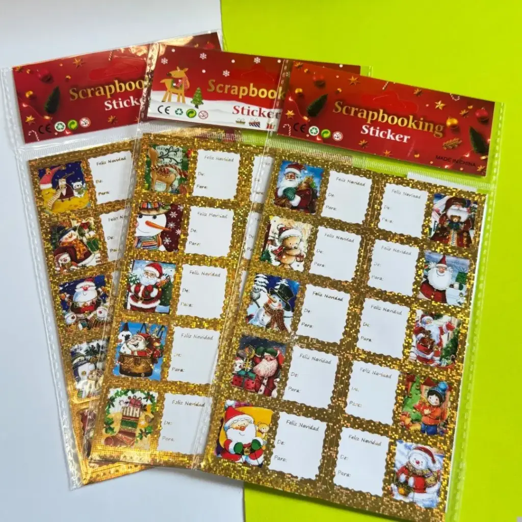 STICKER DE NAVIDAD PARA REGALOS PEGATINA NAVIDEÑA