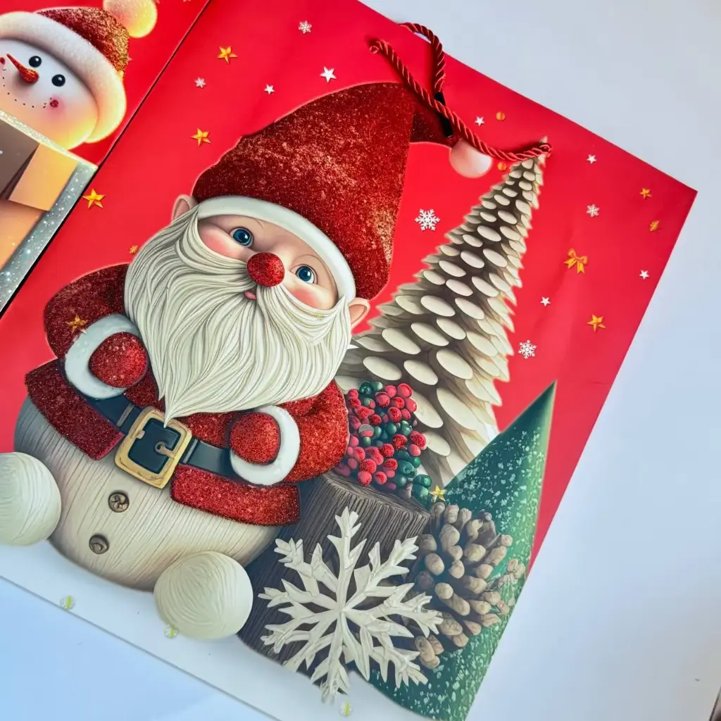 Bolsa para Regalo Navideña Rojo