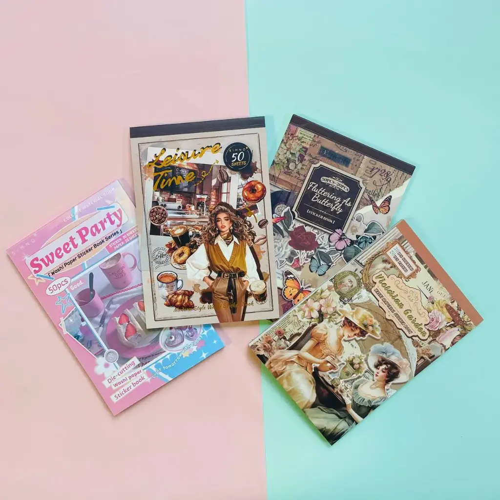 Set Libreta de Stickers Vintage 