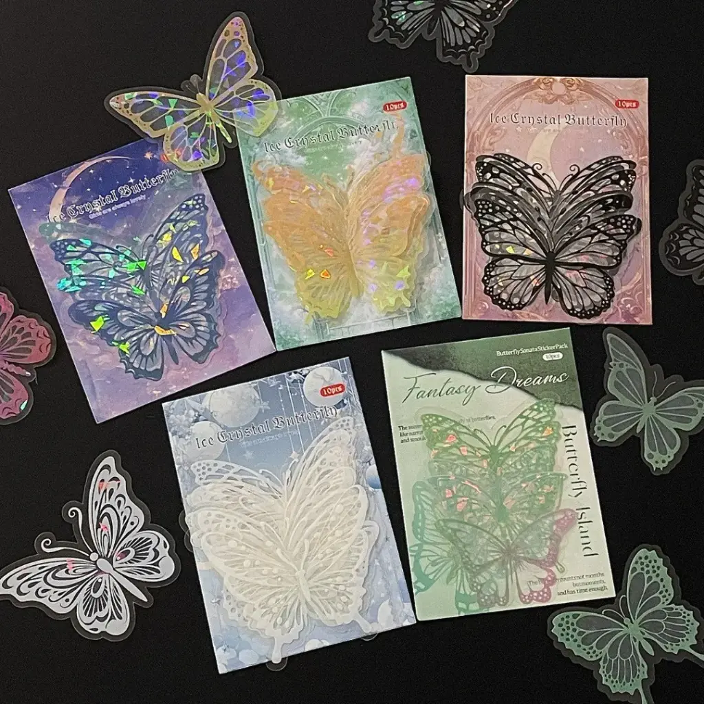 Mini Stickers Mariposas Transparentes
