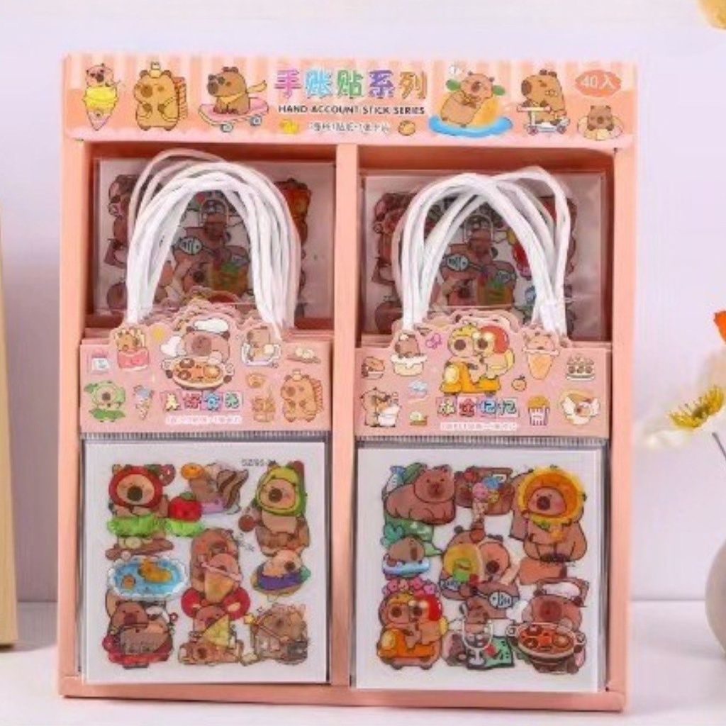 Bolsa de Stickers 40PCS capybara