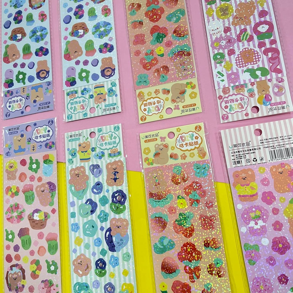 2 Laminas de Stickers DIY 61 adorables 4 modelos