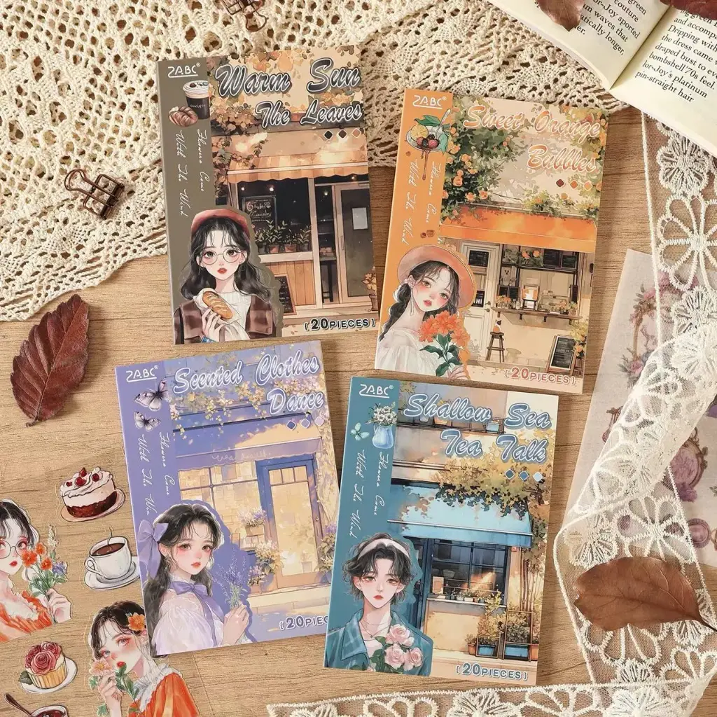 Libreta Mini de Stickers Vintage 20 Pcs