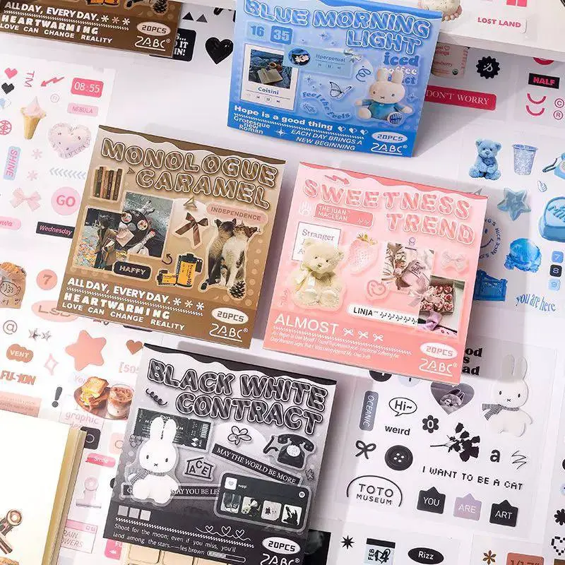 Mini Libreta de Stickers Vintage 20 Pegatinas