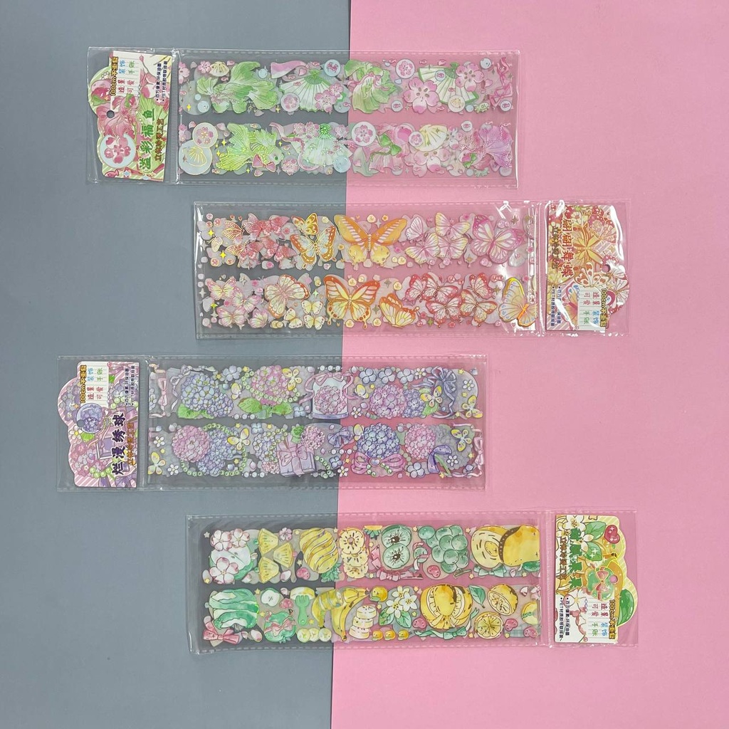 Lamina Stickers Variados kawaii 100 cm 4 Modelos