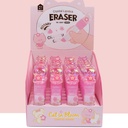 Goma de Borrar Gatito Rosa, 4 Modelos Surtidos