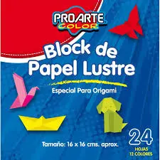 Block ProArte Papel Lustre 16x16 24H.12col