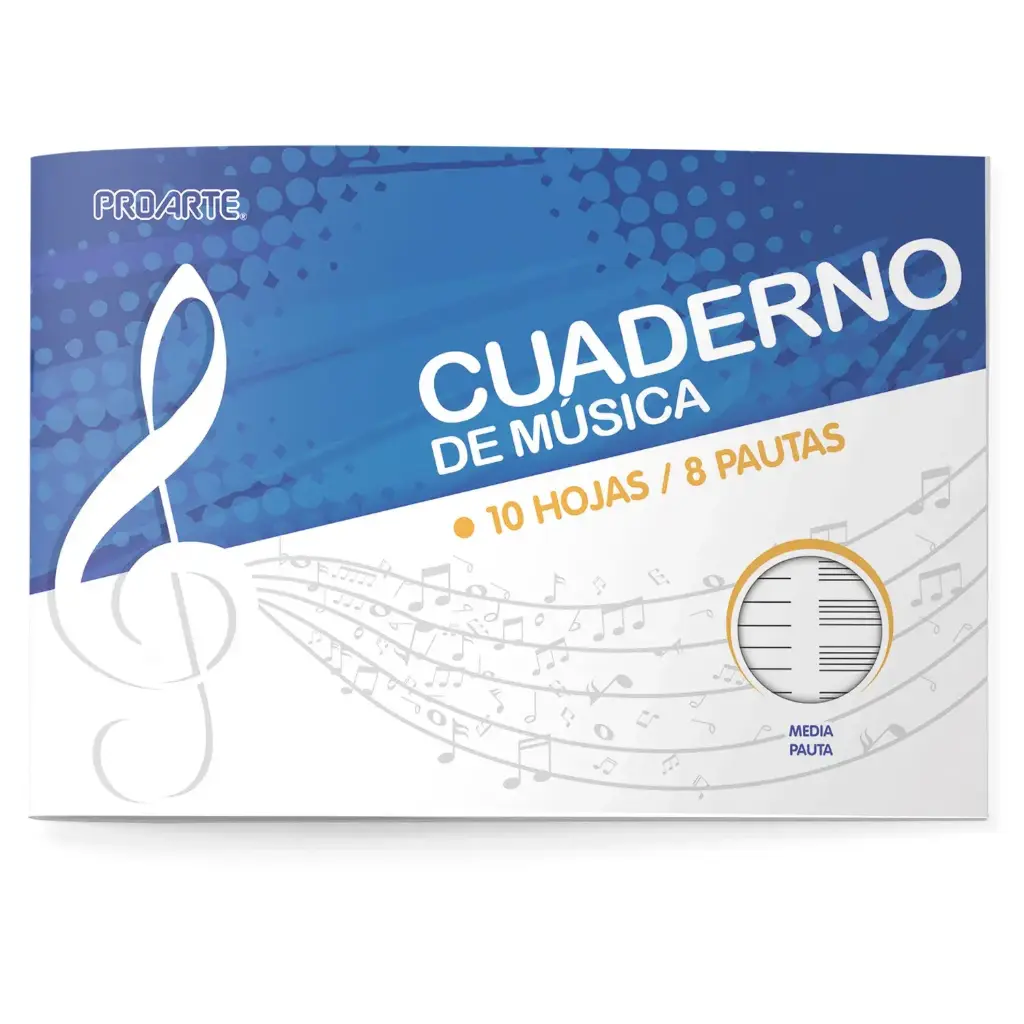 Cuaderno Musica ProArte 1/2 Pauta 10Hj 26x17,7