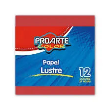 FAJOS PAPEL LUSTRE 24 HJS. 12 col 10x10cm aprox.