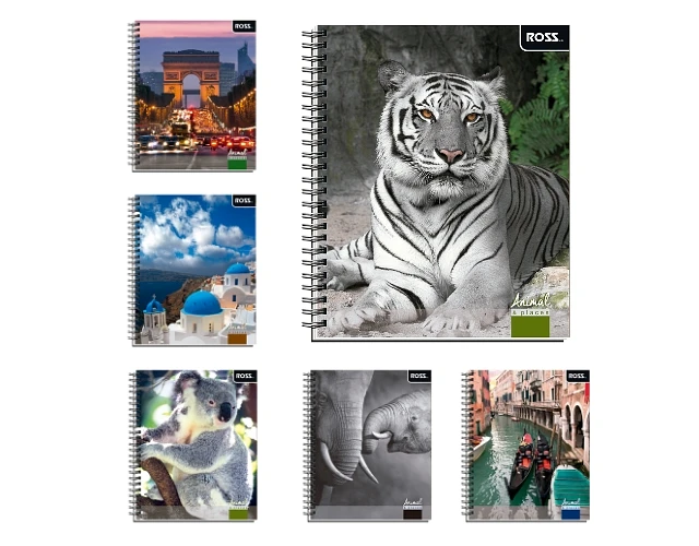 Cuaderno Univ Ross Ts/Ed Anim&Places 100Hj 7mm