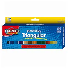 PLASTICINA PROARTE PLASTICOLOR 12 col TRIANGULAR