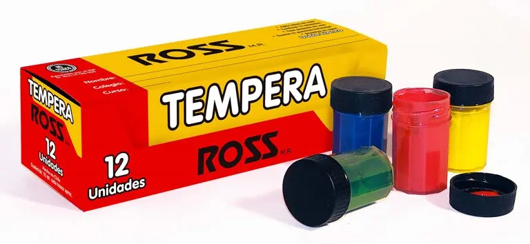 TEMPERA ROSS 12unid. FRASCO.15cc