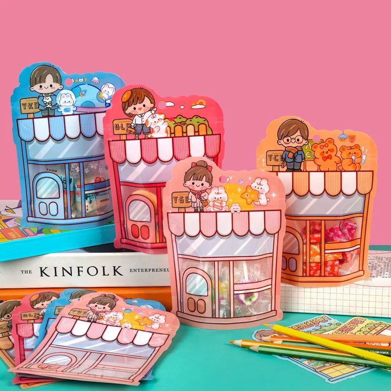 12 Unidades Bolsa Hermética Kawaii Coloridos