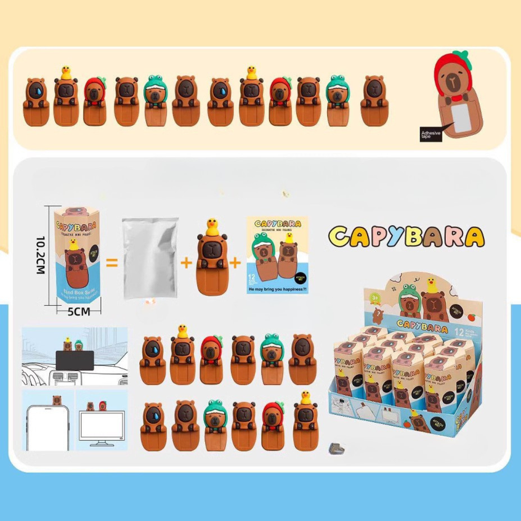 Capybara Sorpresa Figuras de Esmalte