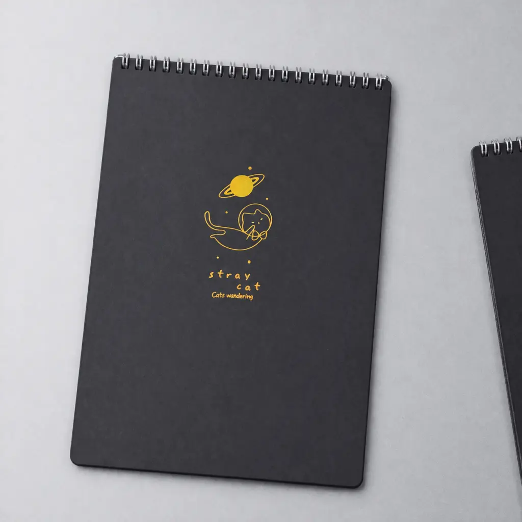 Libreta negra argollada pequeña
