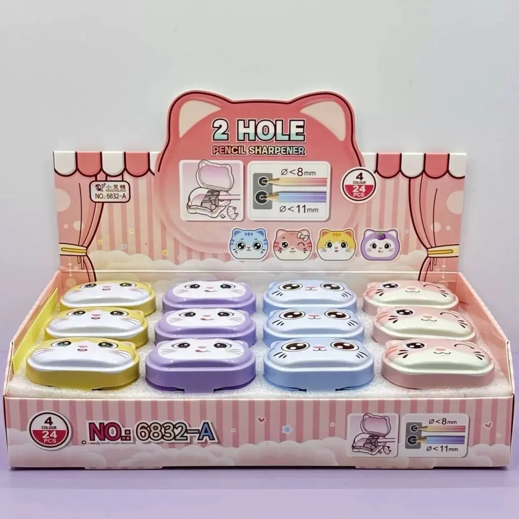Sacapuntas con Depósito Animalitos Kawaii