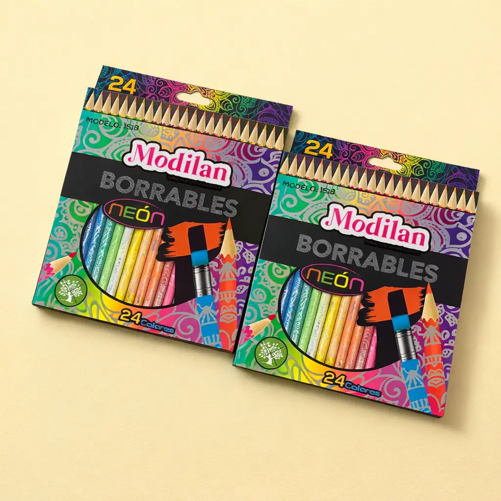 Lápices de Colores Neón Set 24 Piezas