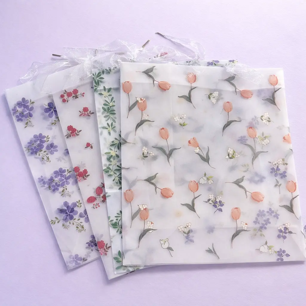 Bolsa de Regalo Transparente de Flores